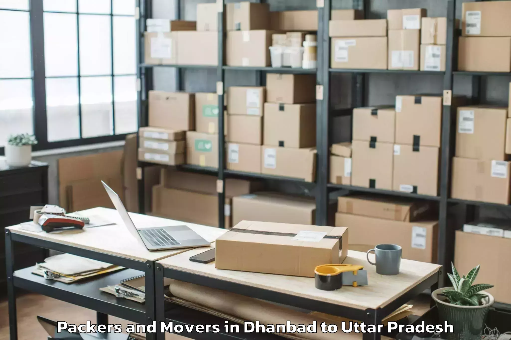 Professional Dhanbad to Mau Packers And Movers